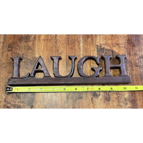 Resin Table Top Laugh Plaque 10 1/2" X 2 1/2" - Picture 5 of 7